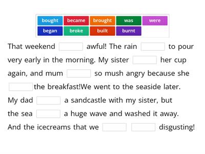 Irregular verbs "B"