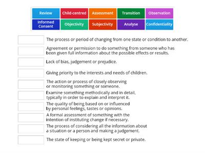 Unit 7 Observation, Assessment, Planning recap 1