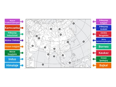 KL. 8. Mapa fizyczna Azji