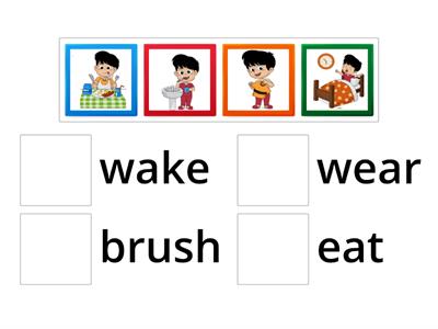 wake wear brush eat