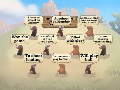 Whack-a-Mole Complete Sentences vs. Sentence Fragments
