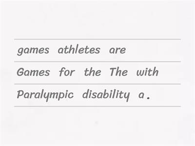 The Olympic Games. Form 7.