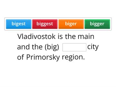 comparative or superlative form