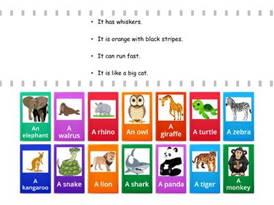 Animal descriptions