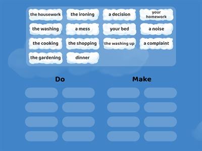 Vocabulary 4.1 DO/MAKE