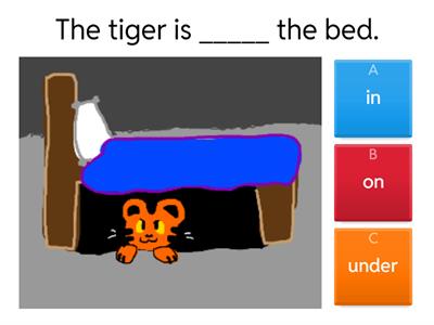 Prepositions of place - in, on or under?