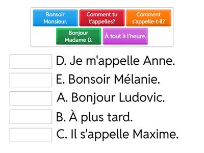 Je salue, je me présente