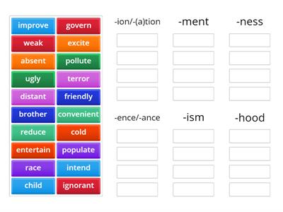 suffixes