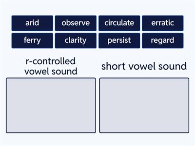 r-controlled sound sort