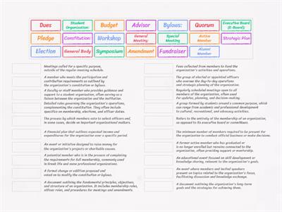 Student Organization Terms (B2) (EAP)