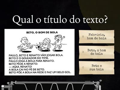  Interpretação  de texto