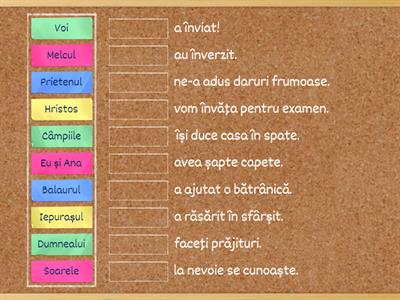 Subiectul și predicatul - V