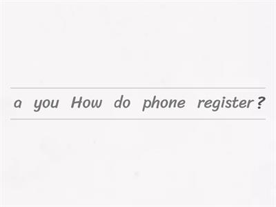 Order the words to make wh-questions.