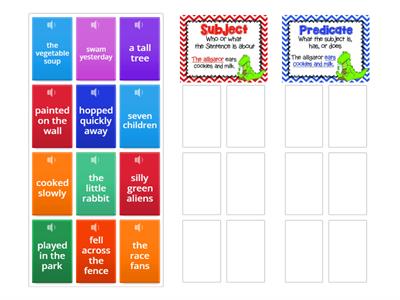 Complete Subject and Predicate Sort