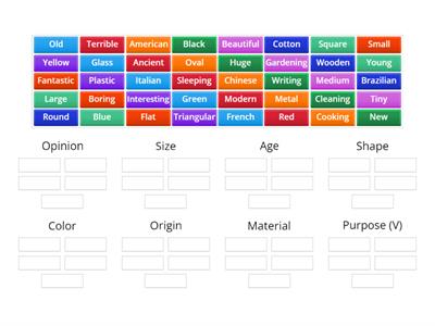 Adjective Categories A2-1 SIT