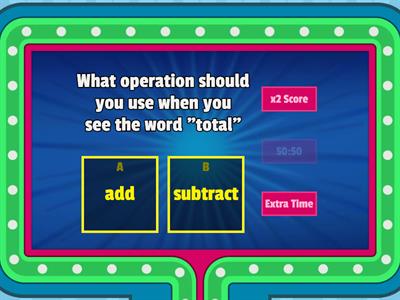 Add/Subtract Math Vocabulary