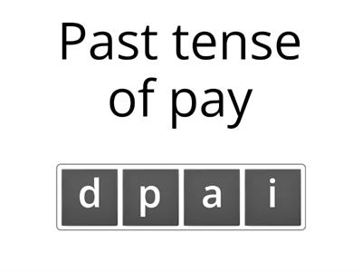 Past Tense Irregular Verbs