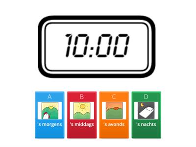 's morgens, 's middags, 's avonds of 's nachts?