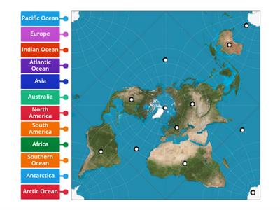 Continents and Oceans Practice Game 2