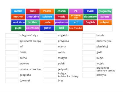 p 4 starter yr 7 vocabulary