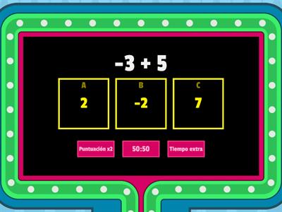 SUMA Y RESTA DE NUMEROS ENTEROS