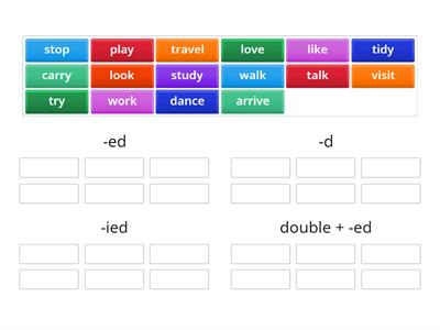 Prepare 6 nus unit 5 past simple -ed, -ied, -d, double +ed