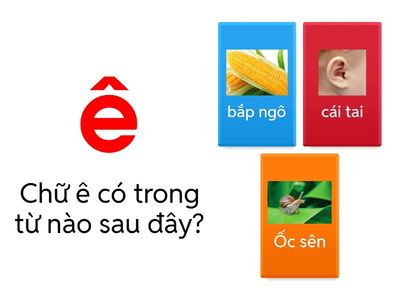 Trò chơi với chữ cái e, ê