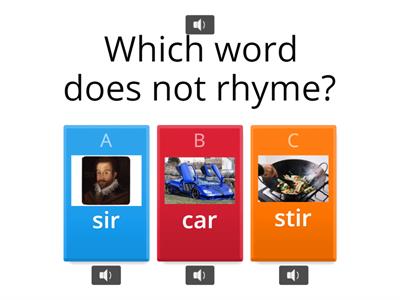 Which word does not rhyme?