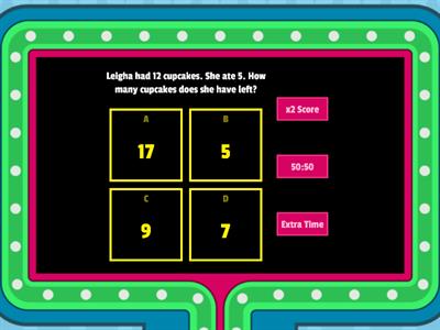 Mrs. Barnaby's Class Subtraction Story Problems 