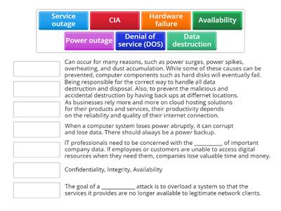 CyberSecurity - Availability  (CIA)