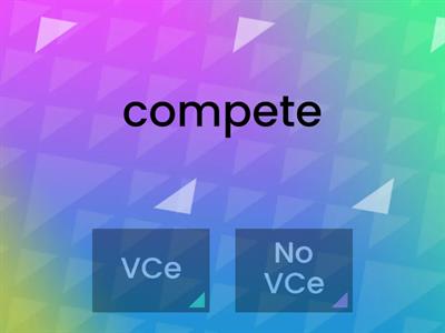 1-3 syllable VCe