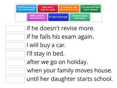 First conditional and future time clauses 1