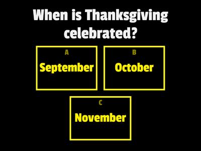 Thanksgiving Day - QUIZ