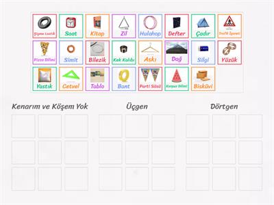 Köşe ve Kenar Sayılarına Göre İsimlendirme Oyunu - 1. Sınıf Geometrik Şekiller 