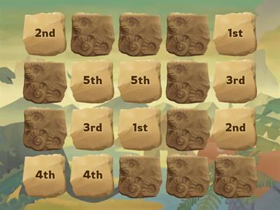 Ordinal Numbers - Matching Pairs