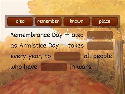 Armistice Day/Remembrance Day