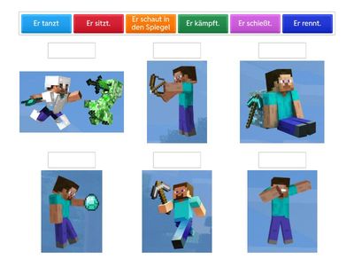 Minecraft. Was macht die Figur?