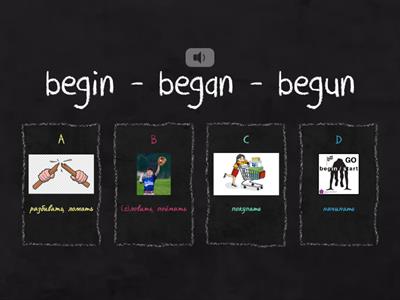 6 form: Irregular verbs (begin - do) quiz