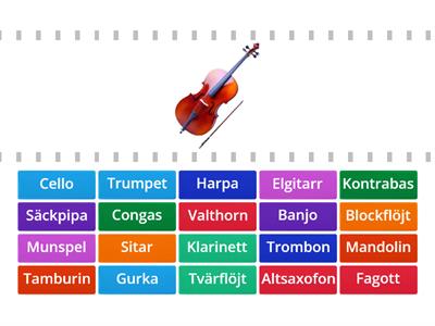 Hitta musikinstrument nivå 3