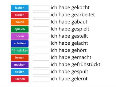 Perfekt- regelmäßige Verben