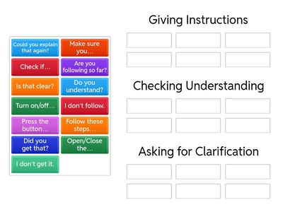 Useful Phrases - Giving instructions