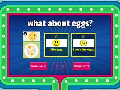 I LIKE / I DON'T LIKE (FOOD) (primero) 