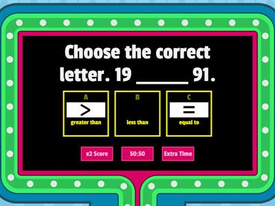 Comparing Positive and Negative Numbers