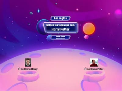 Click only on Harry Potter characters (say their names in Spanish)