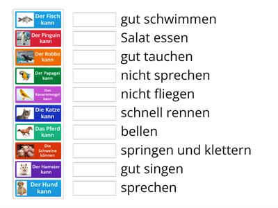 Was können die Tiere?