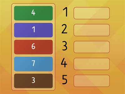 Sắp xếp các số theo thứ tự từ bé đến lớn