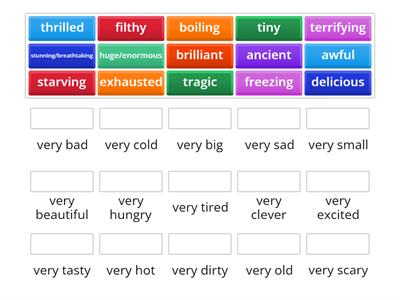 SOLUTIONS Pre-Intermediate Unit 2f Extreme adjectives