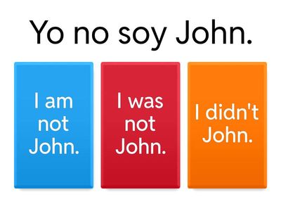 Negative sentences A1-A2 