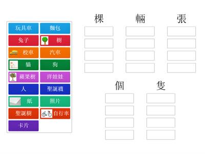 學華語向前走 第三冊 第6課 聖誕節快到了 量詞 （棵輛張個隻）