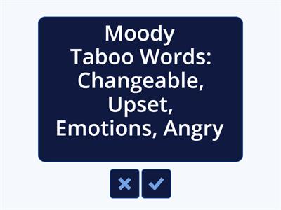 Taboo EF Intermediate personality 